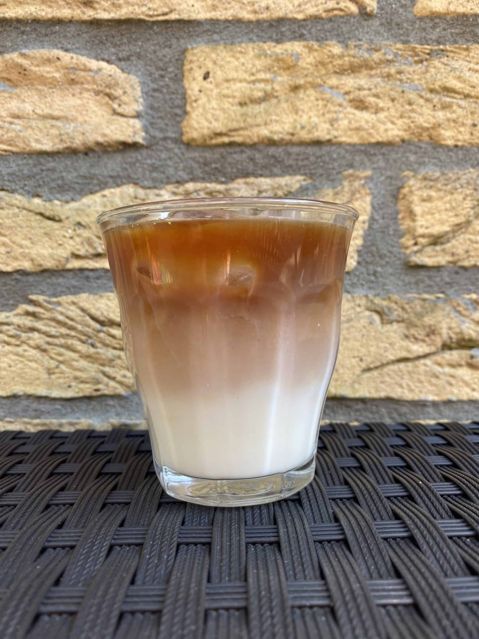 "Iced macchiato."