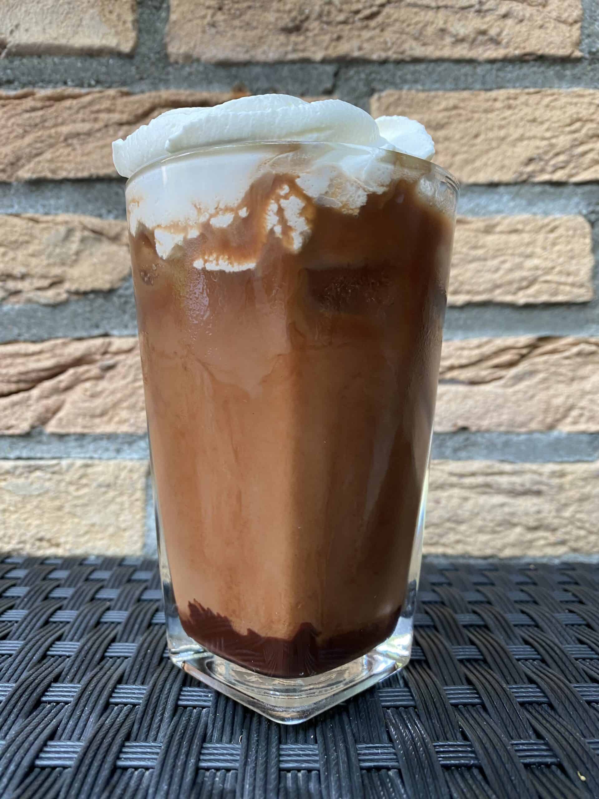 "Cold brew iced mocha."