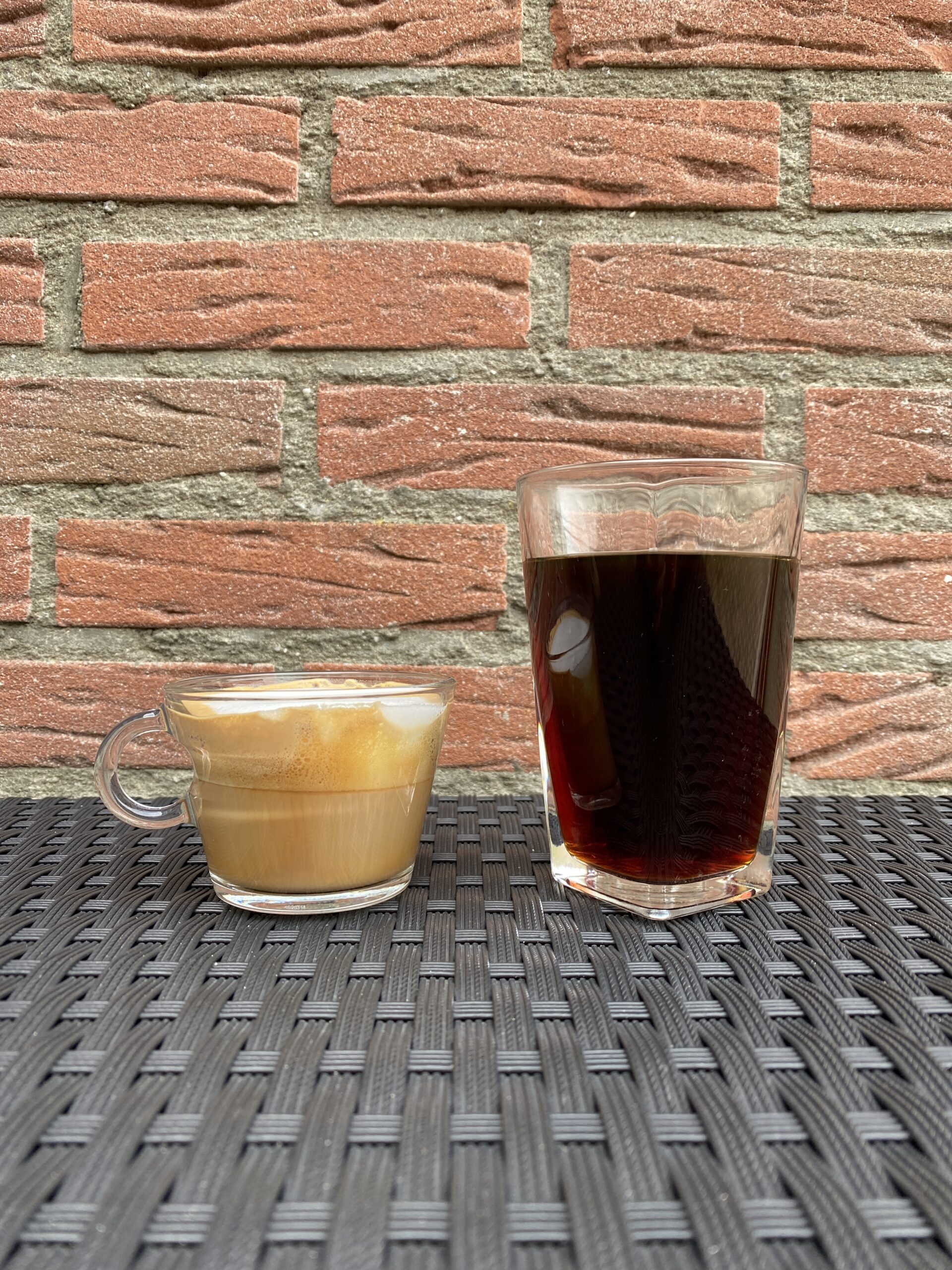 Cappuccino vs. coffee comparison.