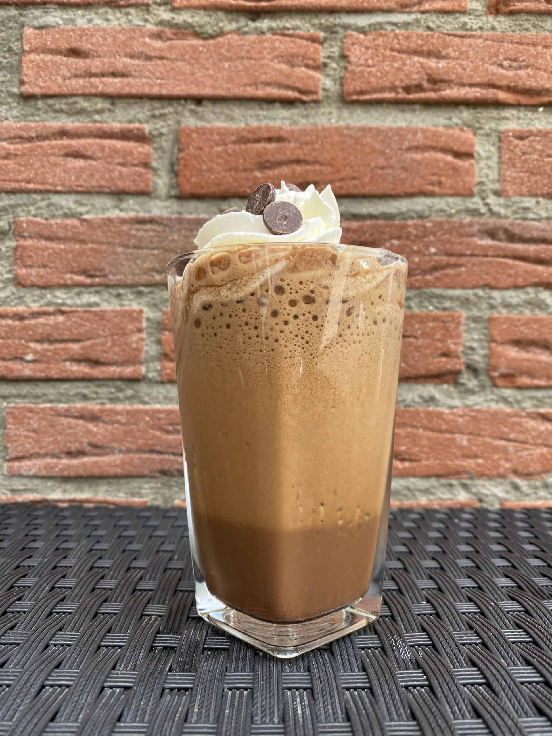 Java chip Frappuccino, ready to drink.