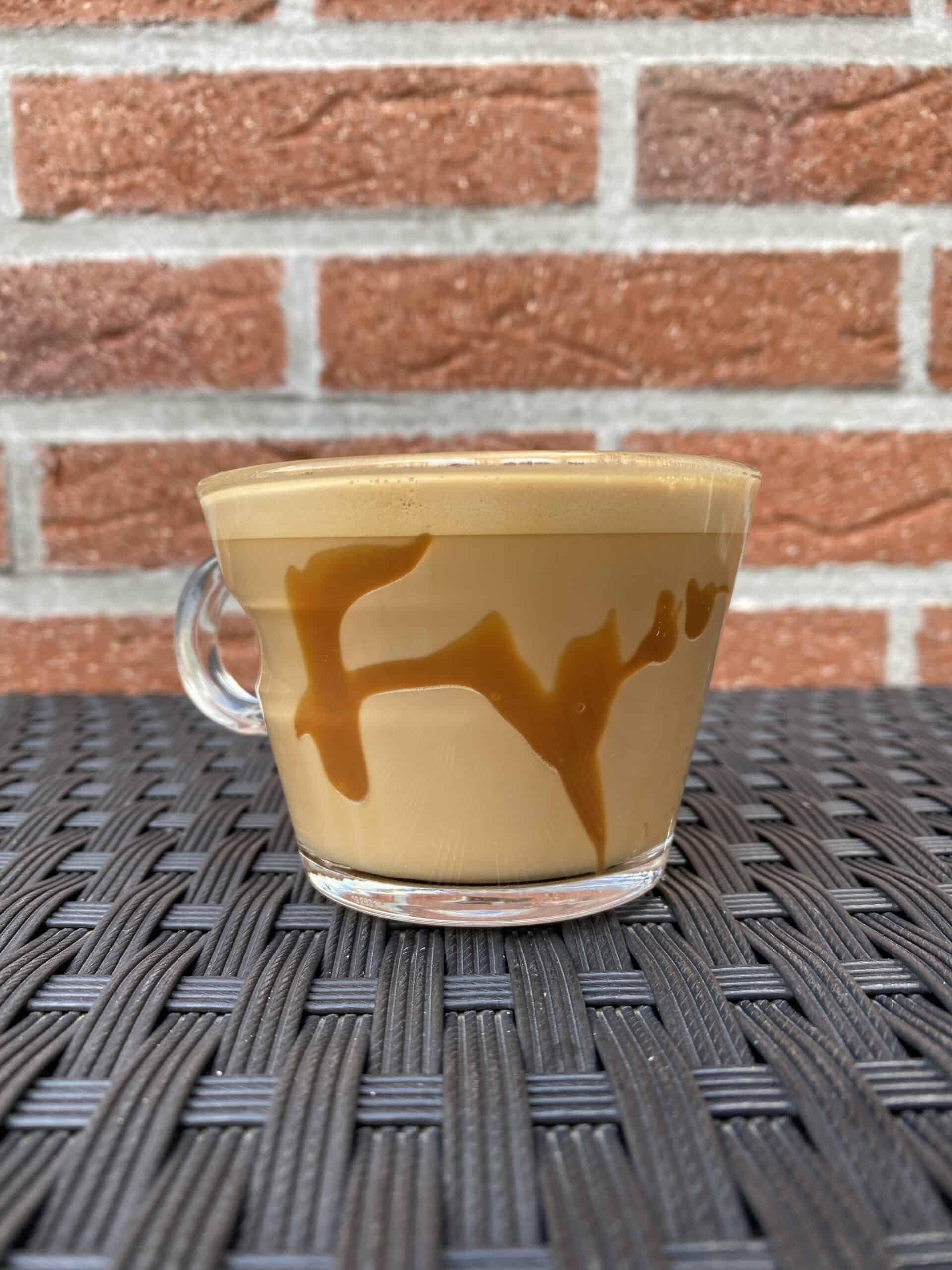 Homemade caramel cappuccino.