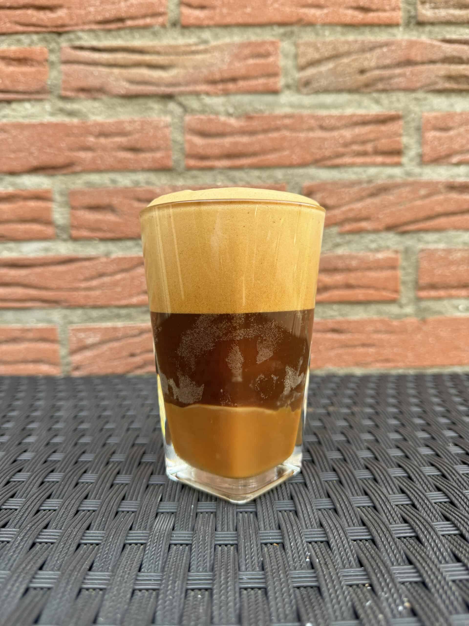 Caramel Frappe, ready to drink.