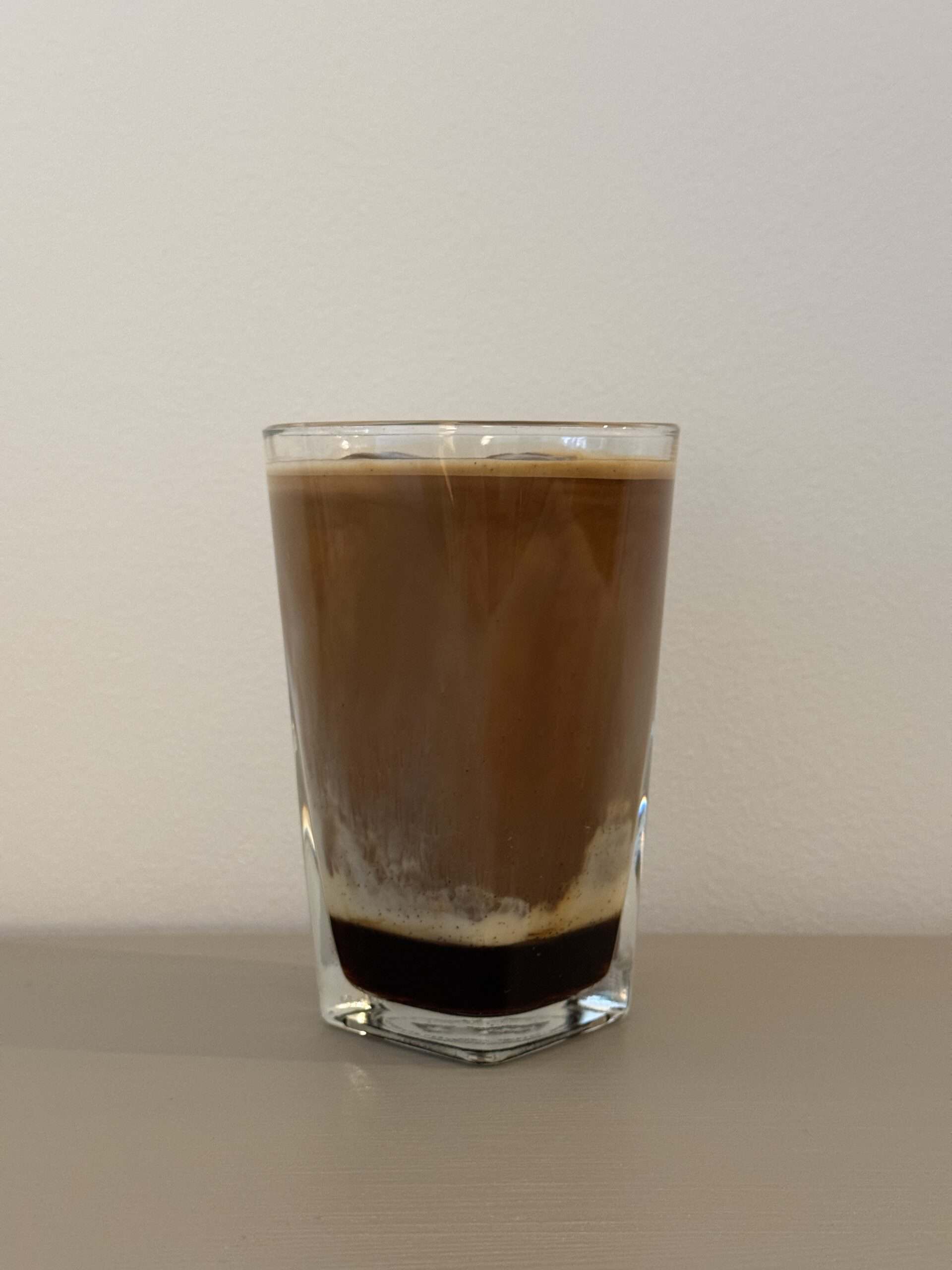 Homemade iced brown sugar latte.